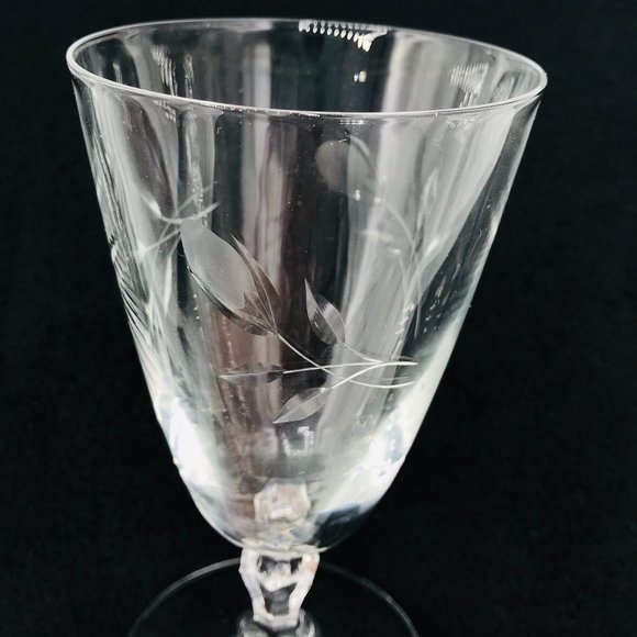 Vintage Fostoria Sweetheart Rose Etched Juice Glasses, Set of 2 - Picture 2 of 5